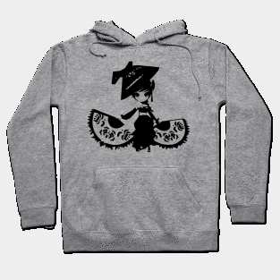 Sky dancer minimal silhouette white Hoodie